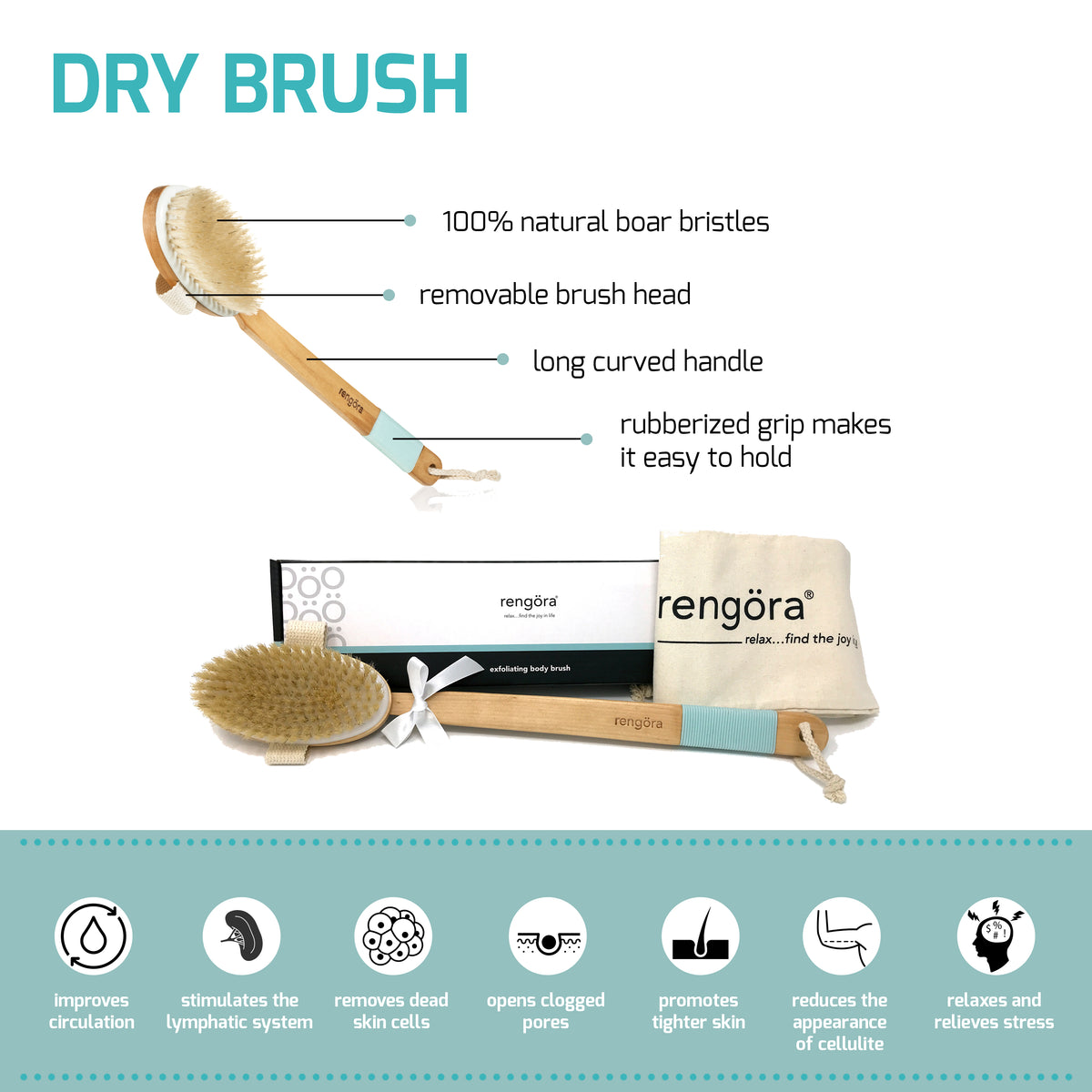 Dry Brushes - Body Brushes for Exfoliating – Rengora