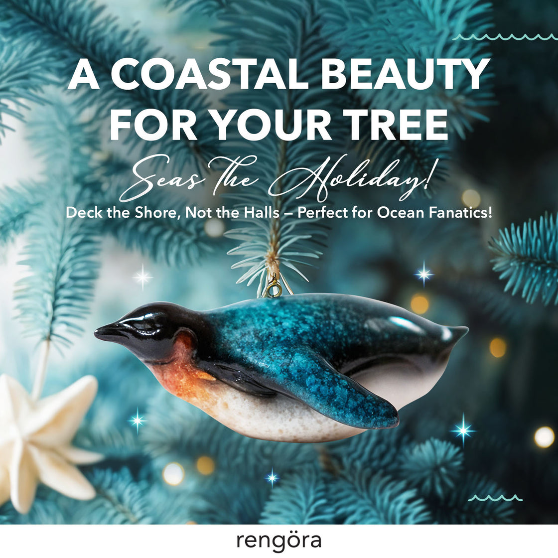 Christmas Ornaments - Penguin Ornament - Stocking Stuffer - Fun Gifts for Teachers or Coworkers - North Pole Magic! (Penguin)
