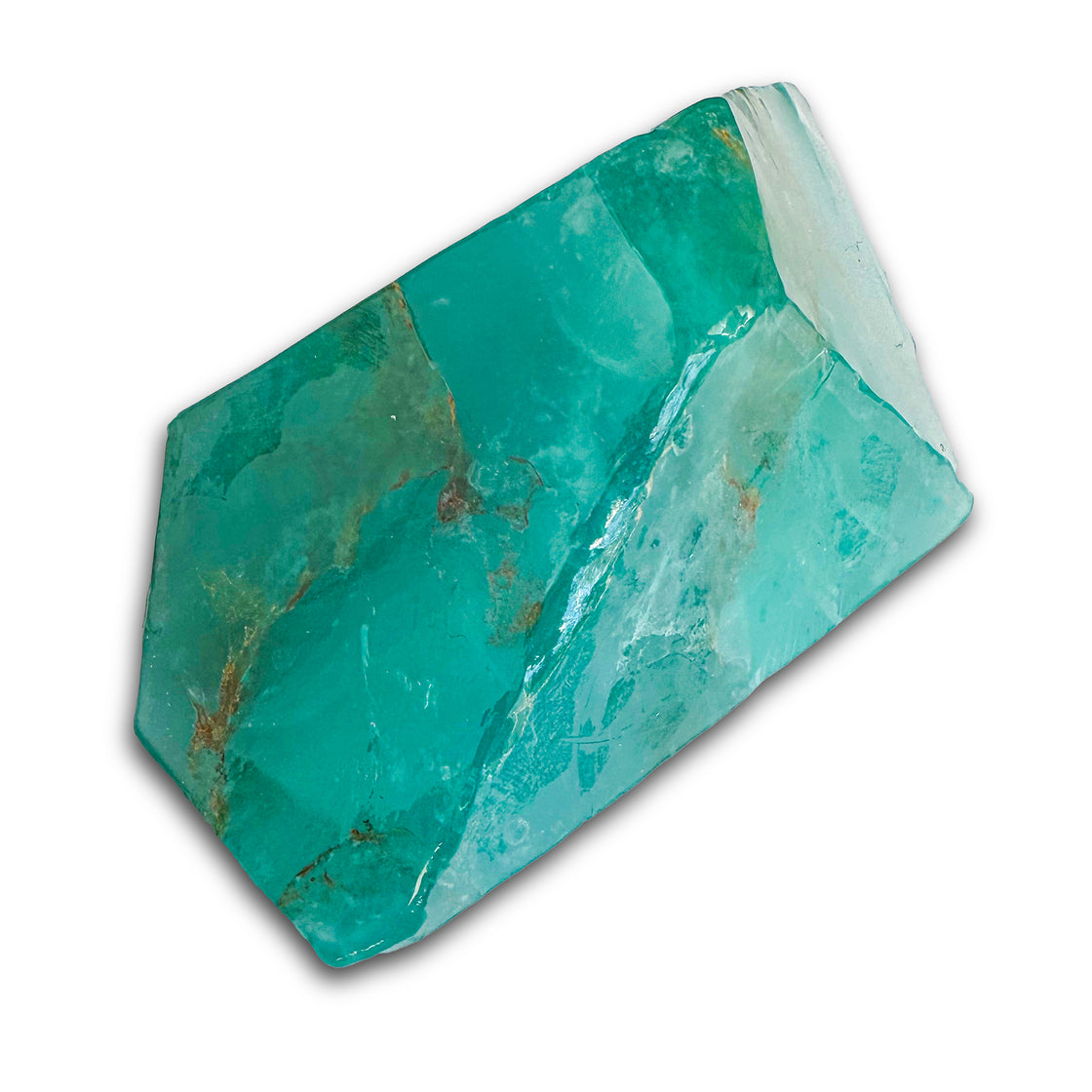 Blue Agate SoapRock® - turquoise blue teal soap with flecks of gold and a hint of marbling make this bar of soap look like a real gemstone!
