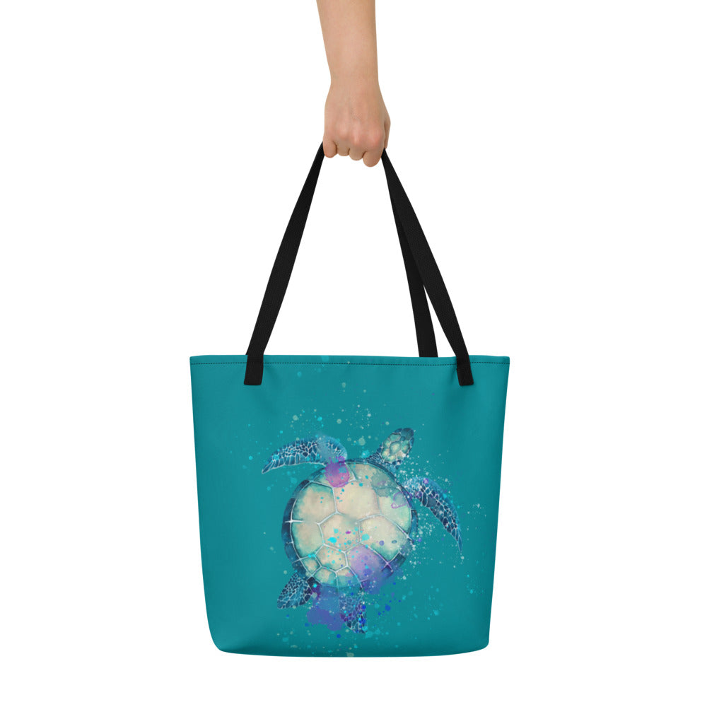 Sea Turtle and Seahorse Beach Bag