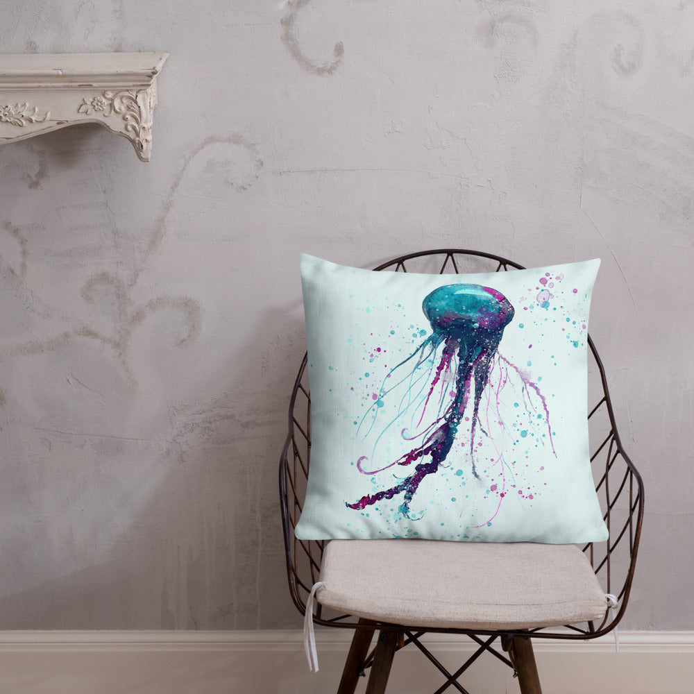 Jellyfish Throw Pillow