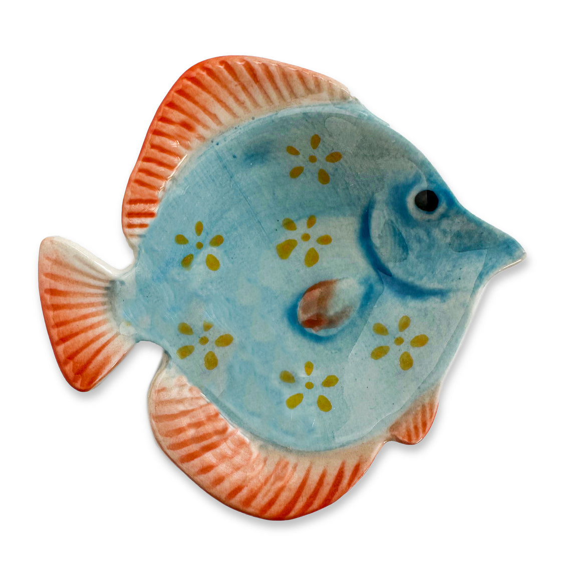 Mini Fish Plates in shades of red and blue by rengora