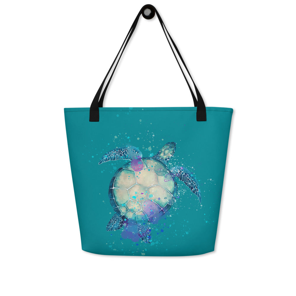 Sea Turtle and Seahorse Beach Bag