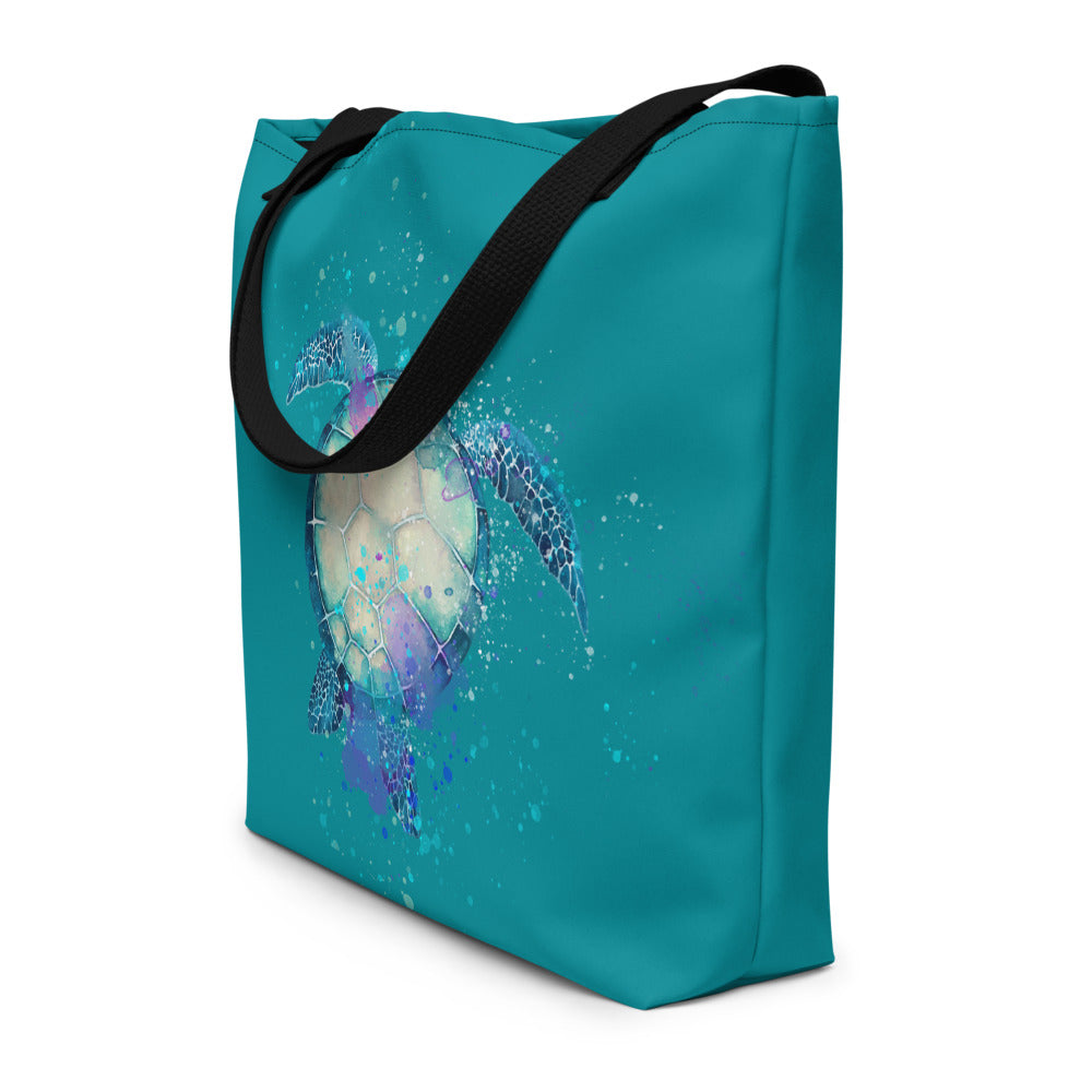 Sea Turtle and Seahorse Beach Bag