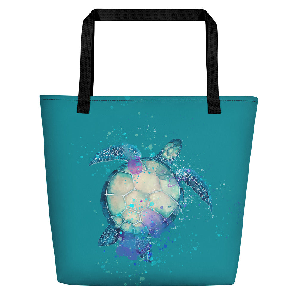 Sea Turtle and Seahorse Beach Bag