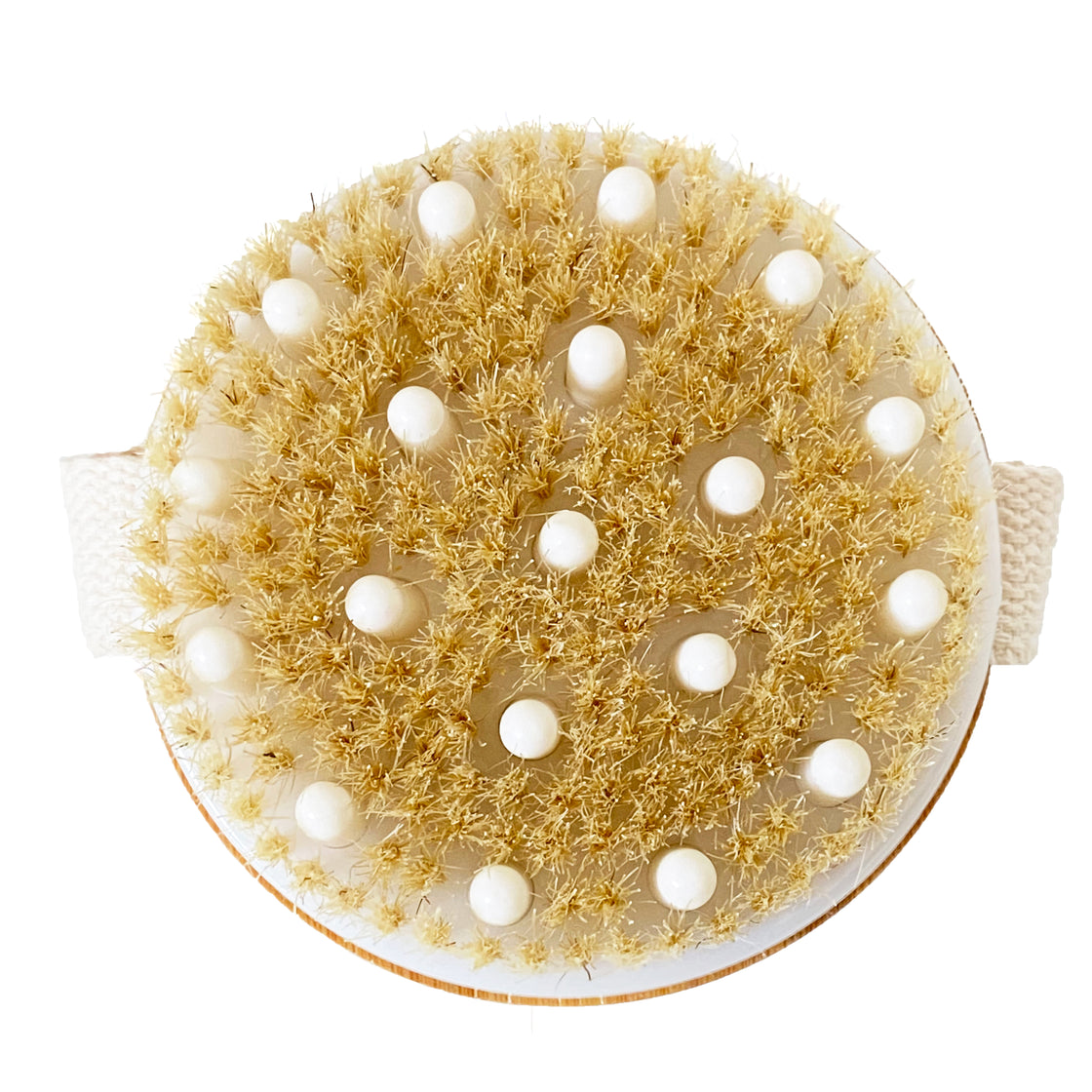 rengora circular boar bristle brush with massage nodules