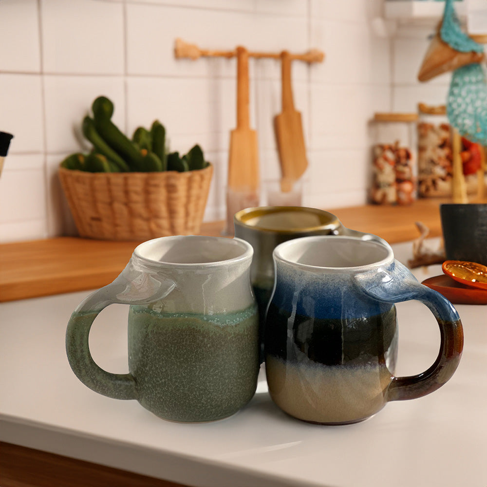 Whale Coffee Mug Trio: Sip in Style with Ocean-Inspired Elegance