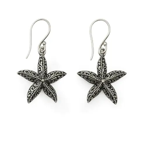Starfish Earrings - Sterling Silver (925) Beautifully Handmade in Indonesia