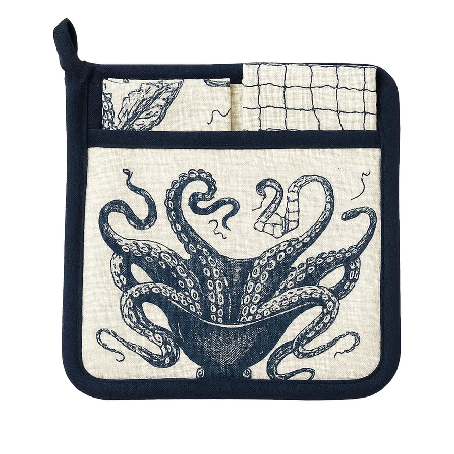 Tea Towel set on white background