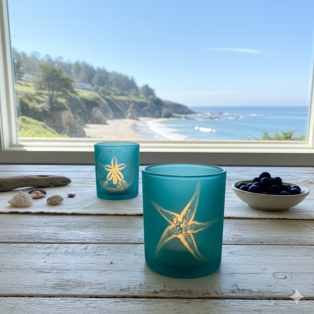 Coastal Glow Tealight Holder Trio – Seahorse, Starfish & Sand Dollar