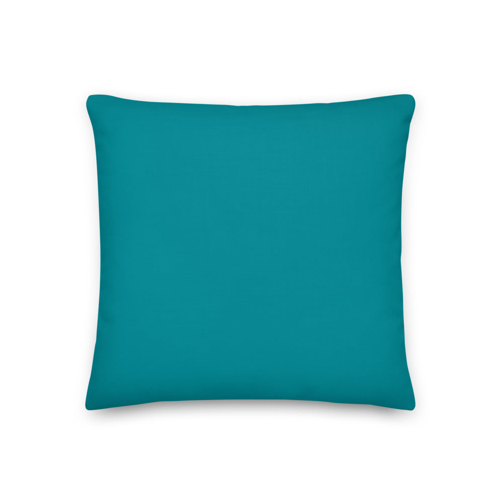 Sea Turtle Premium Custom Design Teal Pillow