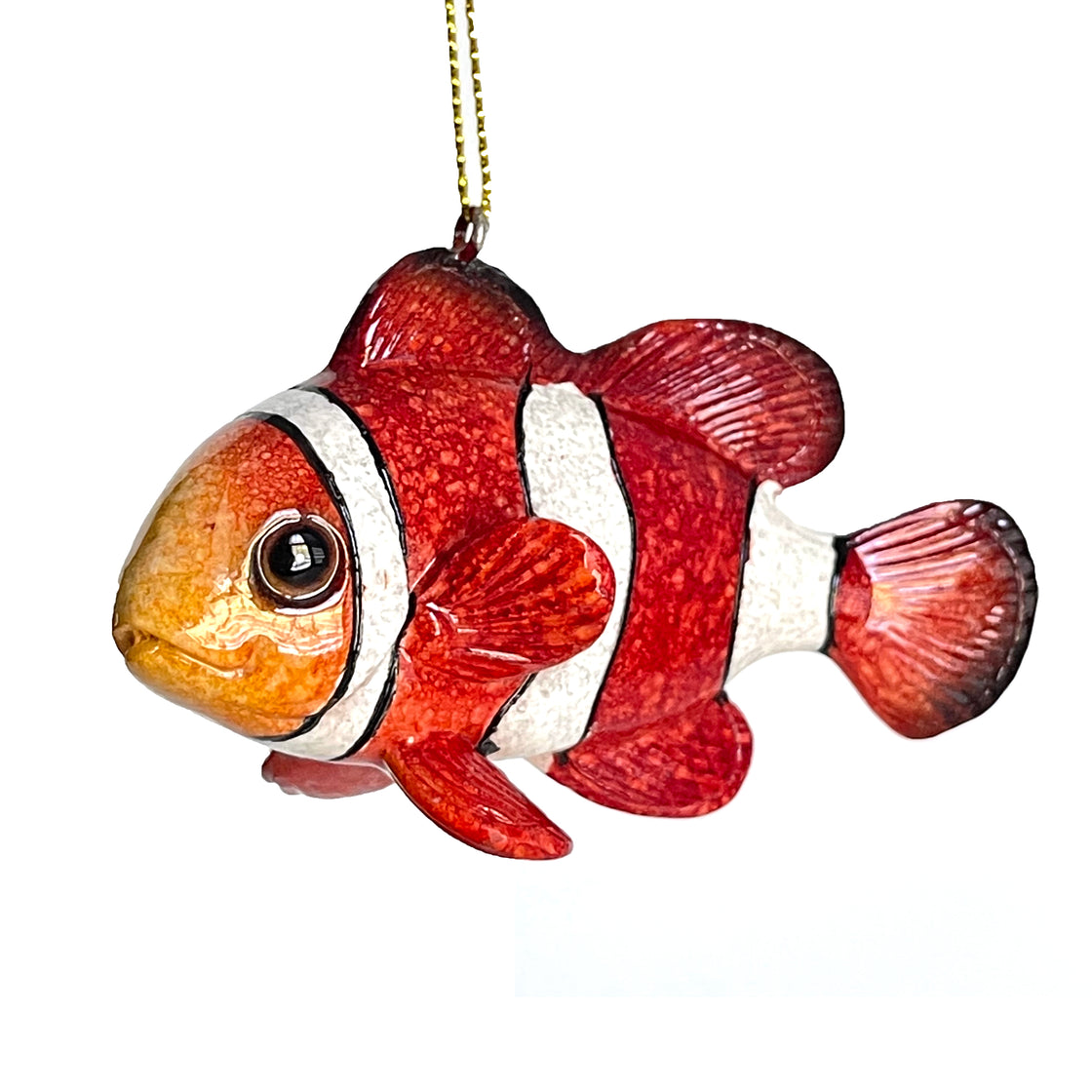 rengöra tropical fish ornament stands out against a clean white background