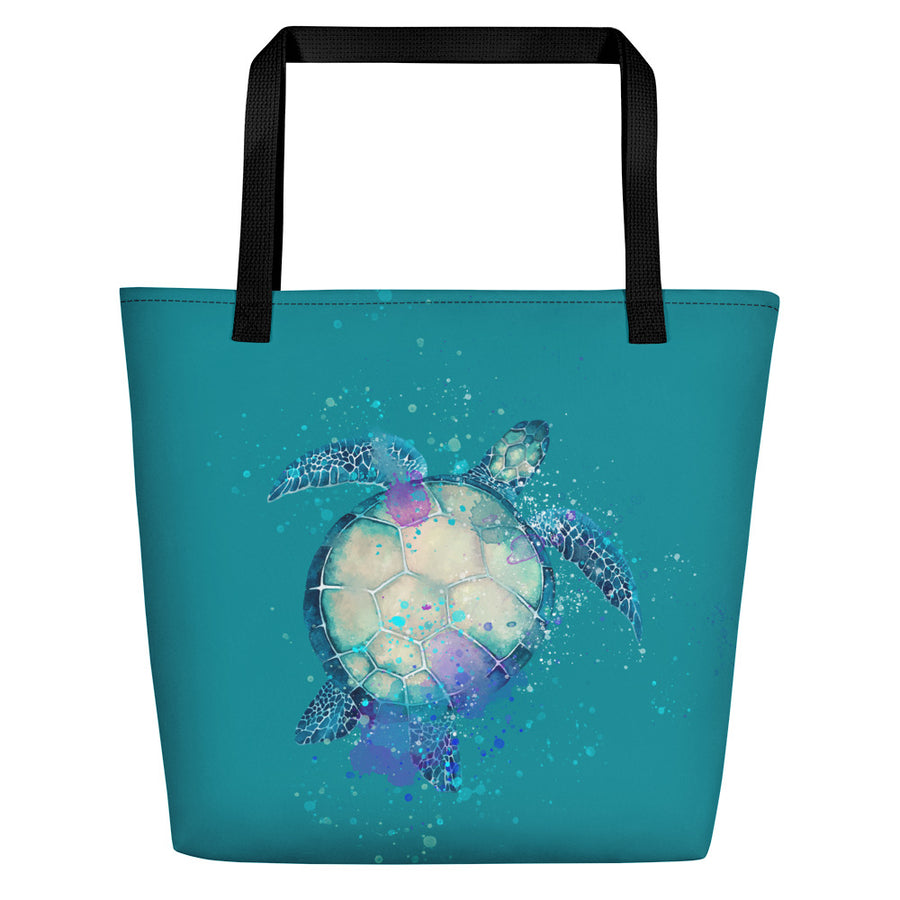 Sea Turtle and Seahorse Beach Bag