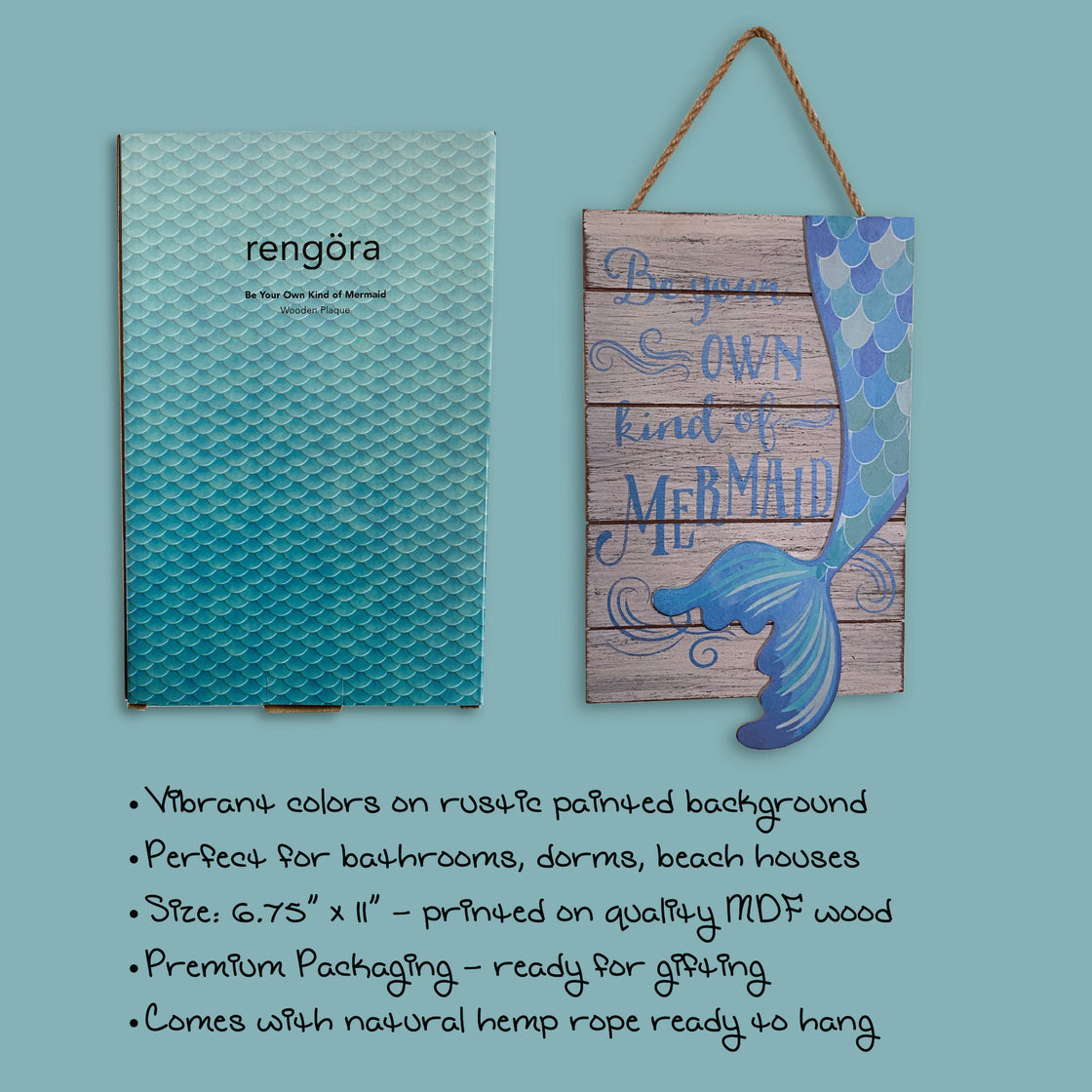  The rengora Mermaid Beach Art featuring its distinctive packaging with a mermaid scale-like design